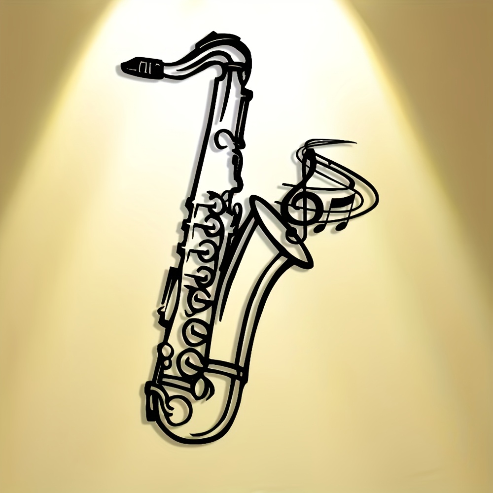 Metal Wall Art Saxophone Decor - Audio Music Live ulasan dan harga