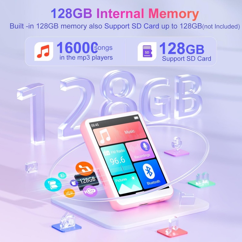 128GB Bluetooth 5.4 MP3 Player - Music Audiobook ulasan dan harga
