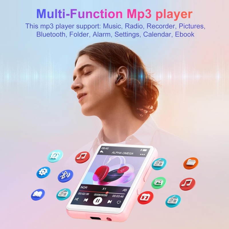 128GB Bluetooth 5.4 MP3 Player - Music Audiobook ulasan dan harga