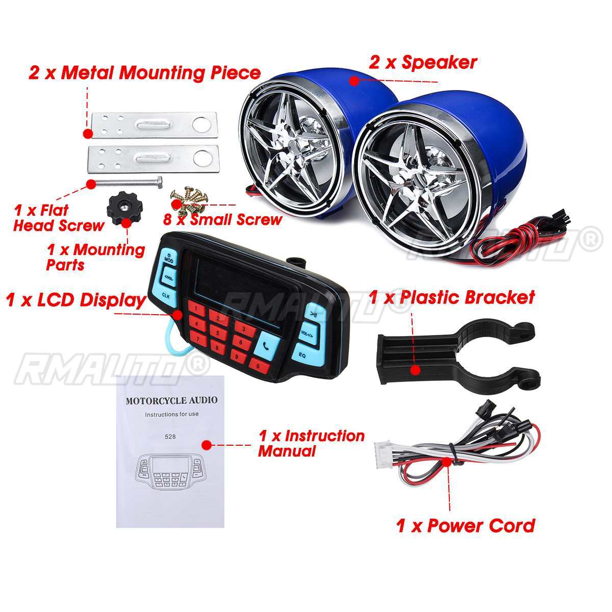 Motorcycle bluetooth Audio Sou - Audio Music Player ulasan dan harga