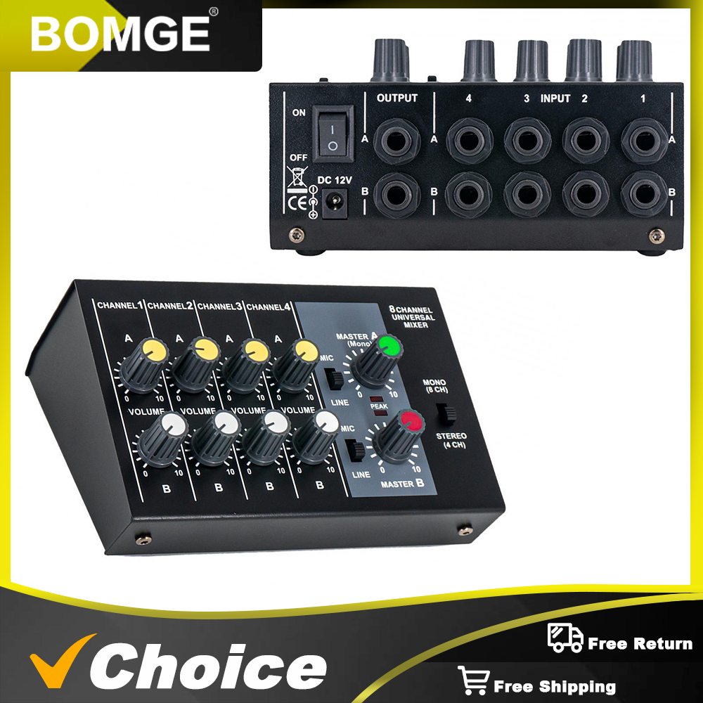 8 Channel Mixer - Mini 8 Compa - Audio Music Dj ulasan dan harga