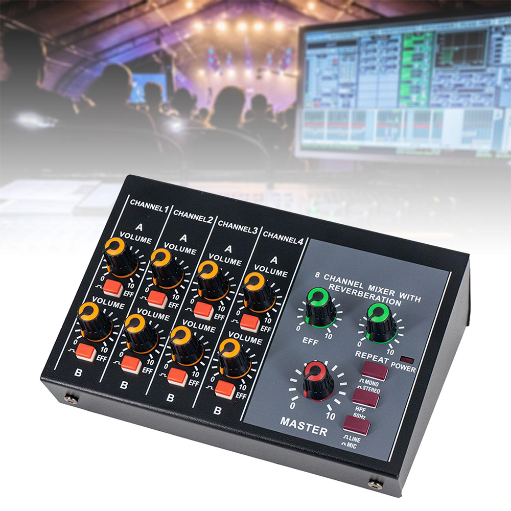 8 Channel Mixer - Mini 8 Compa - Audio Music Dj ulasan dan harga
