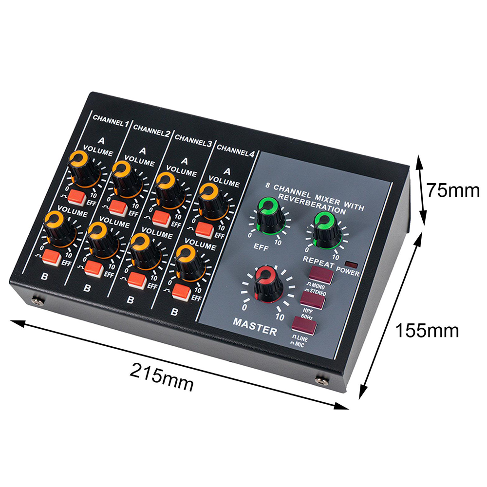 8 Channel Mixer - Mini 8 Compa - Audio Music Dj ulasan dan harga