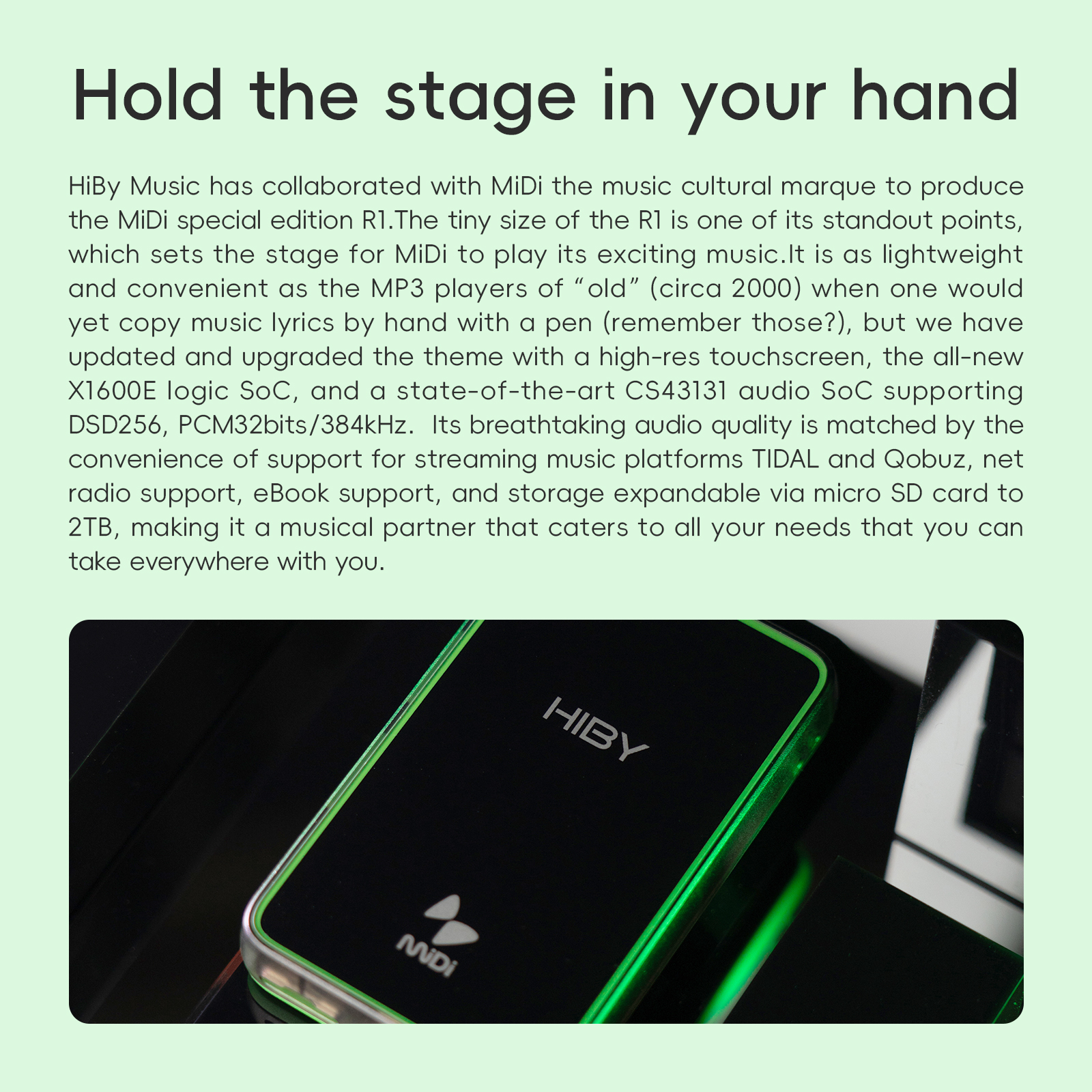 HiBy R1 MiDi HiFi Audio Music  - Music Audiobook ulasan dan harga