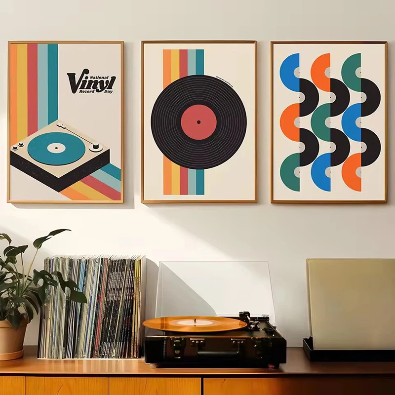 Mid Century Vinyl Record Canva - Audio Music Live ulasan dan harga