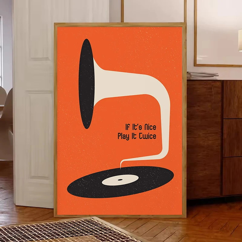 Mid Century Vinyl Record Canva - Audio Music Live ulasan dan harga