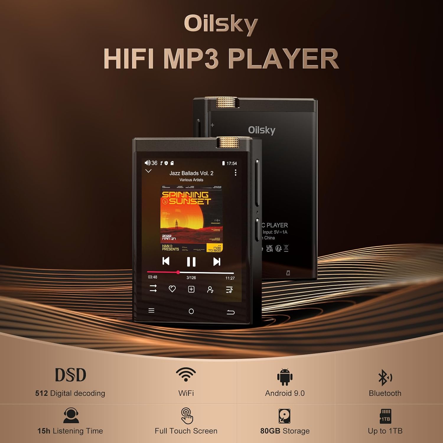 HiFi MP3 Player with Bluetooth - Music Audiobook ulasan dan harga