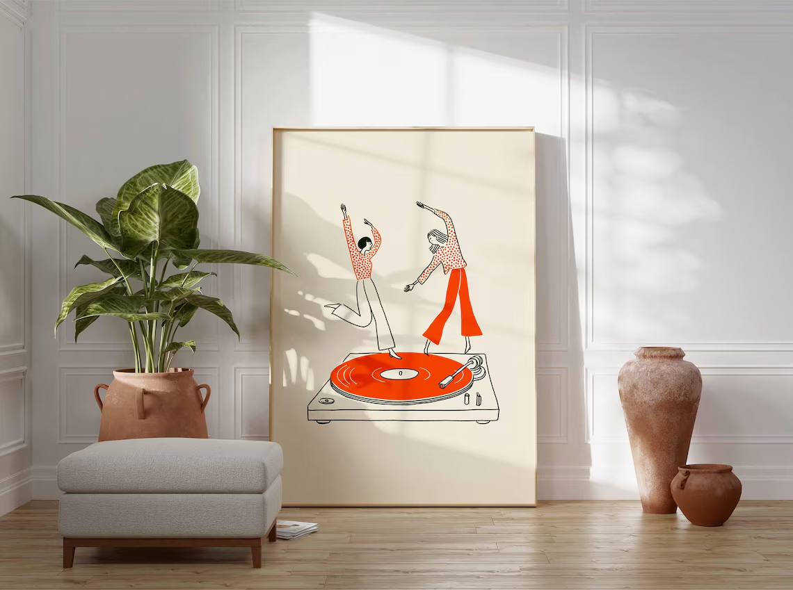 Dancing Couple Wall Art Print, - Audio Music Live ulasan dan harga