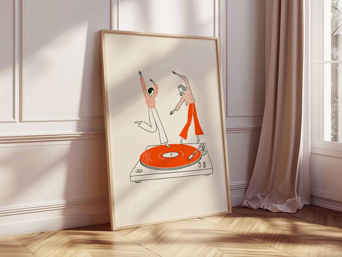 Dancing Couple Wall Art Print, - Audio Music Live ulasan dan harga