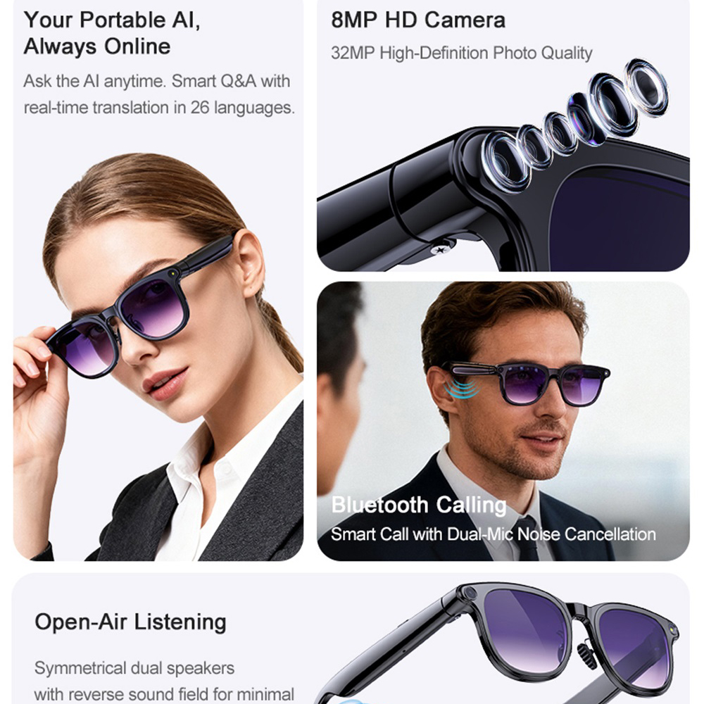 Smart Glasses AI Assistant Rea - Audio Music Player ulasan dan harga