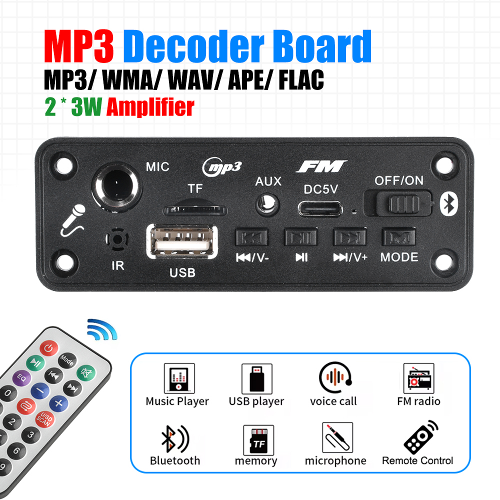 MP3 Bluetooth Amplifier Decode - Audio Music Player ulasan dan harga