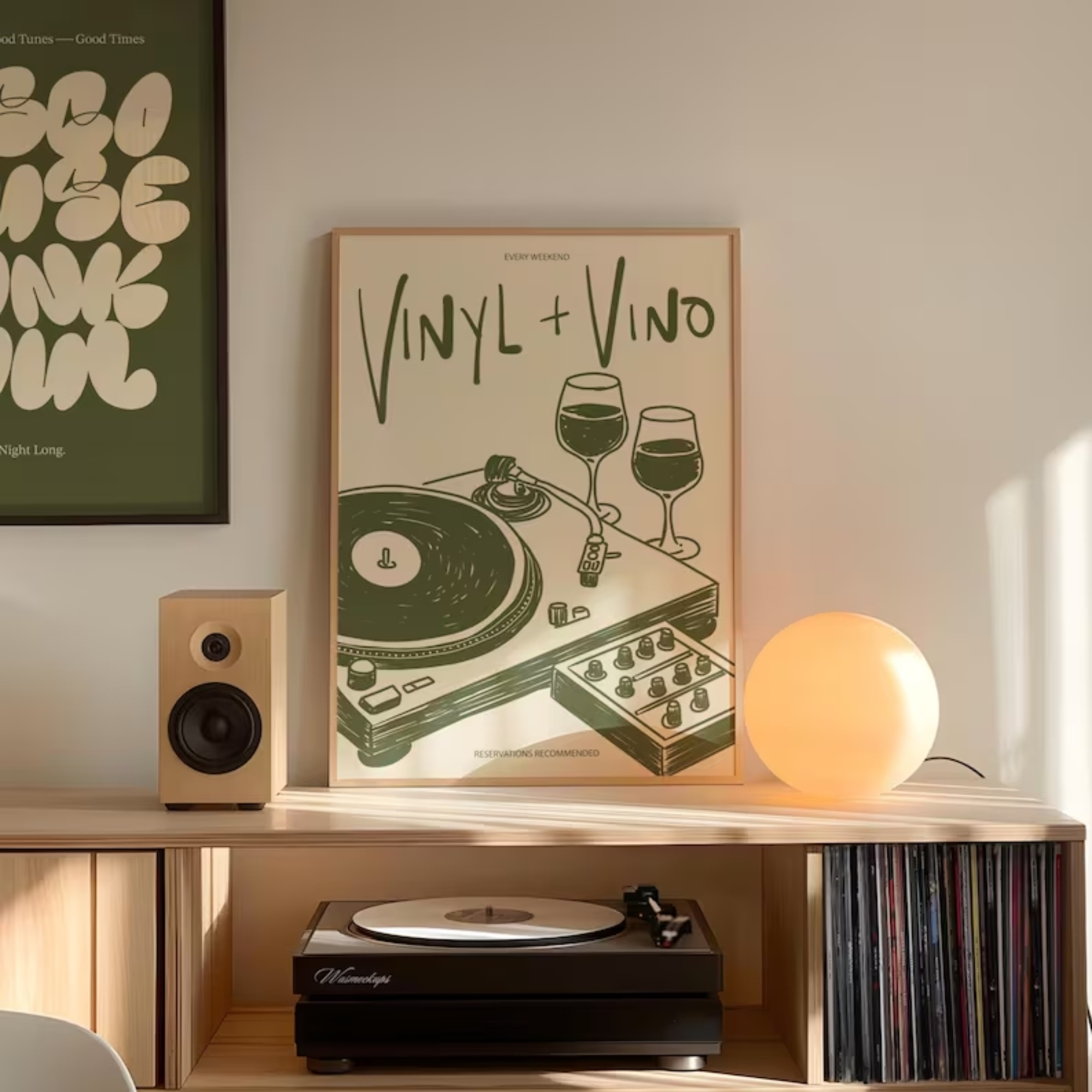 Vinyl & Vino Music Illustratio - Audio Music Live ulasan dan harga