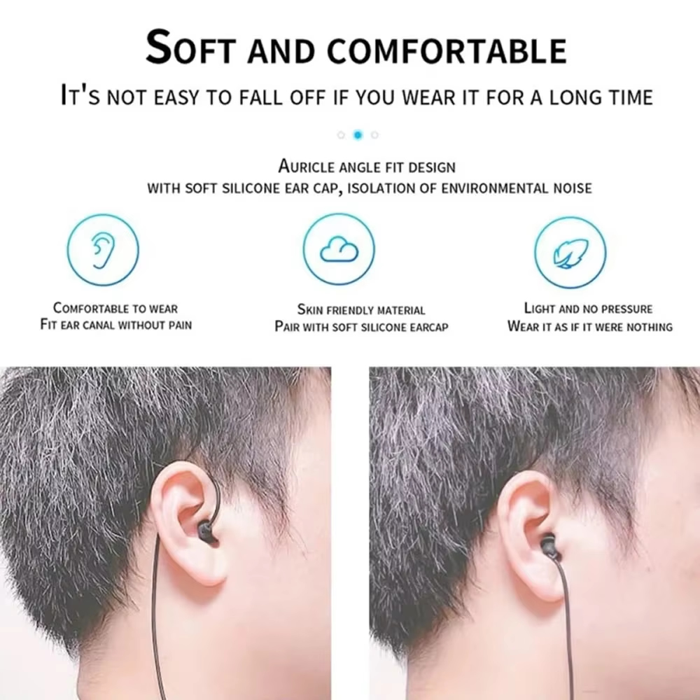 3.5mm Short Wired Headphones S - Audio Music Player ulasan dan harga