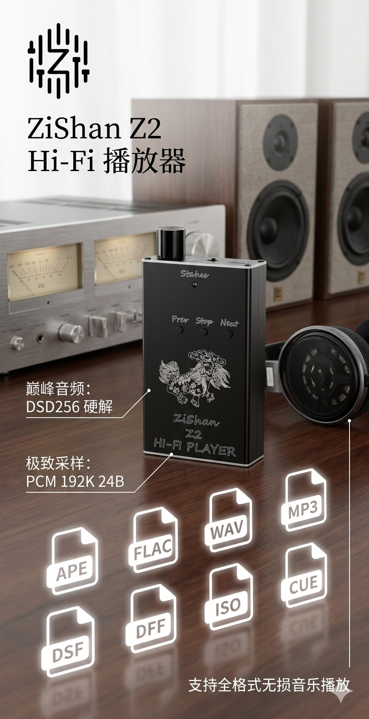 Zishan Z2 hifi DSD hard soluti - Audio Music Player ulasan dan harga